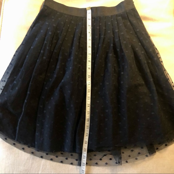 NWT Anthropologie size 2 black polka dotted mesh skirt - Picture 5 of 10